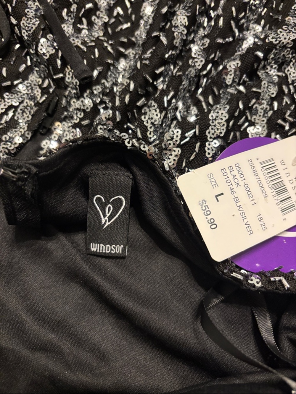 Windsor Hartley Lace-Up Sequin Mini Dress - Picture 11 of 13